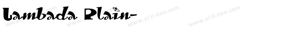 Lambada Plain字体转换